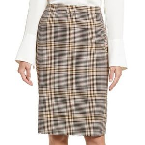 1. State Plaid Pencil Skirt